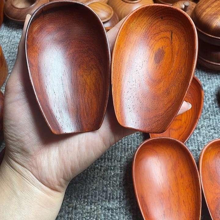 木微凹黄檀小茶则两个