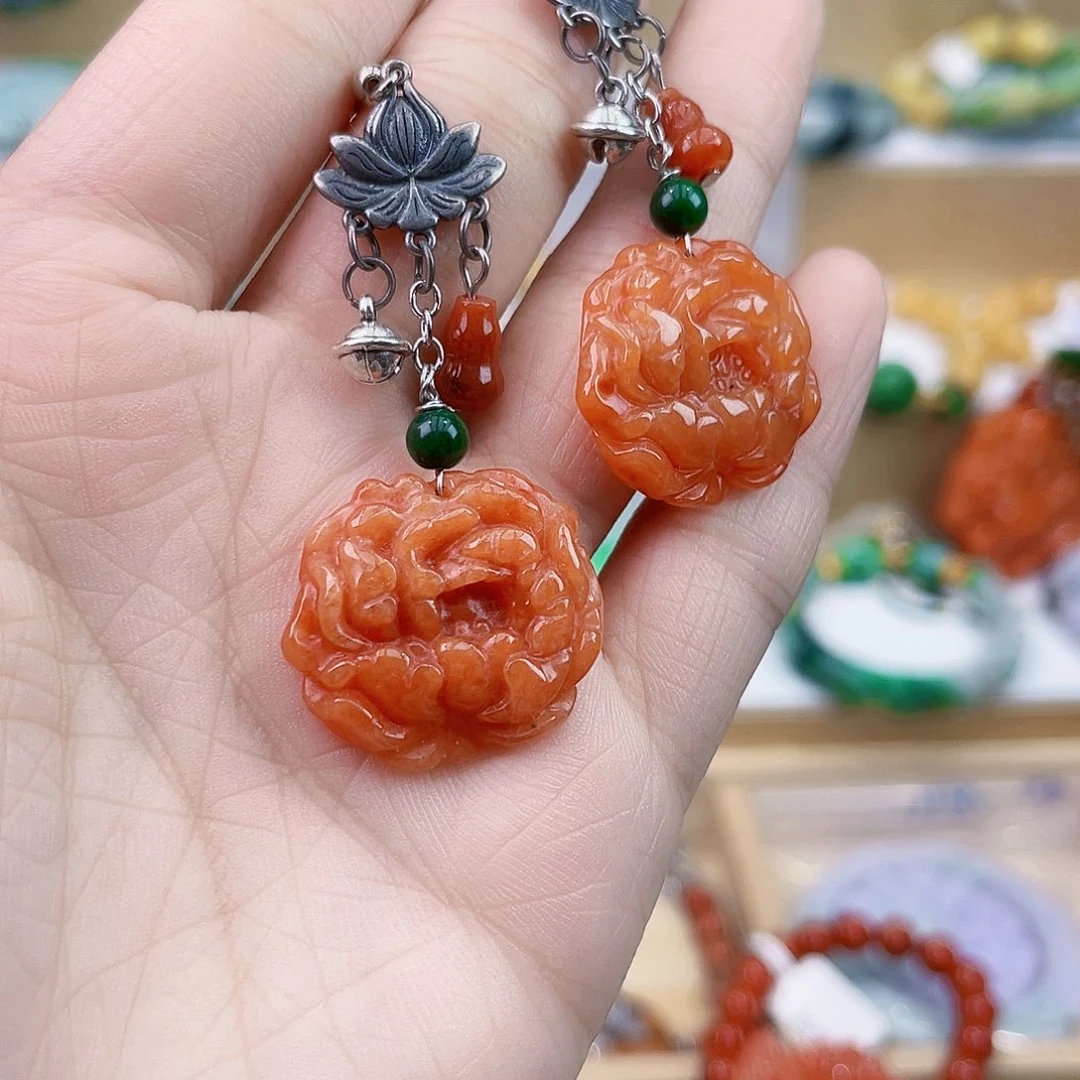 翡翠未镶嵌手链耳坠