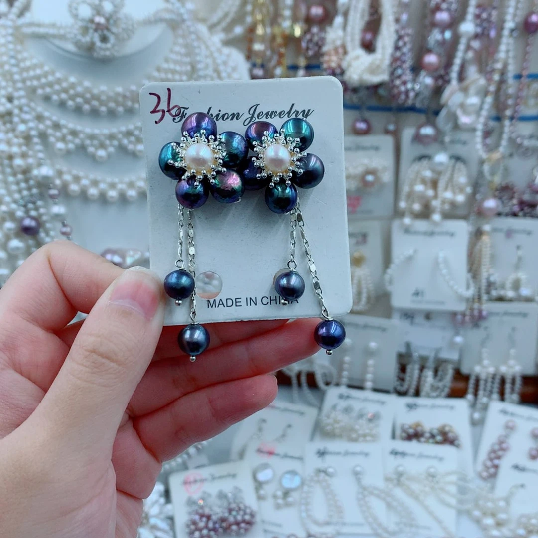 颈饰合金淡水珍珠