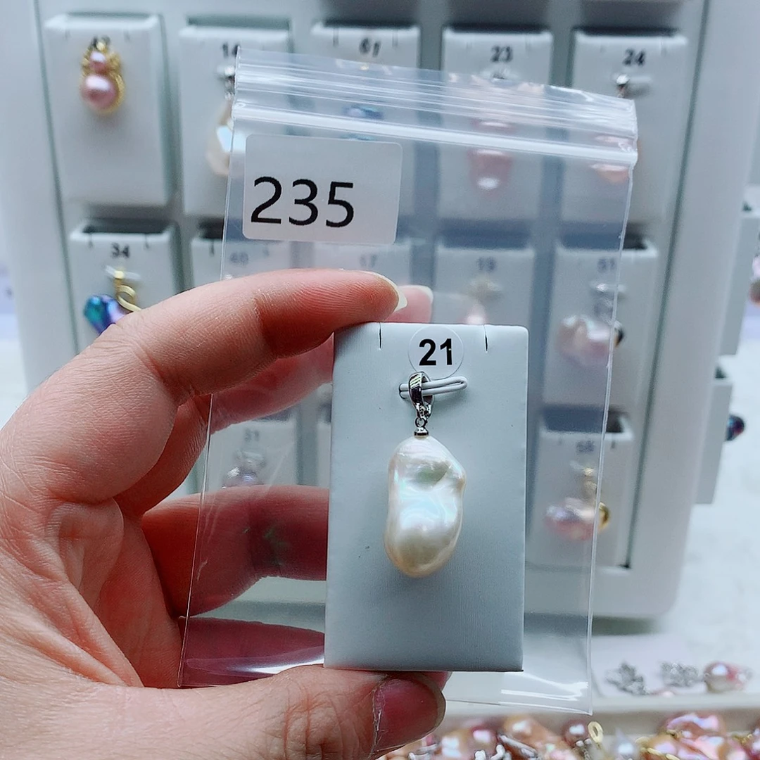 合金淡水珍珠吊坠(不含链)