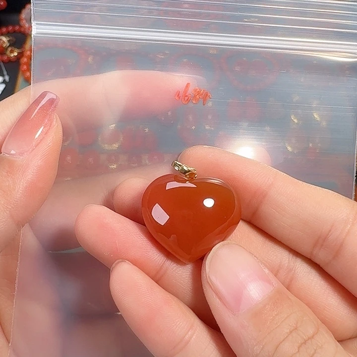 南红玛瑙银S925镶嵌吊坠