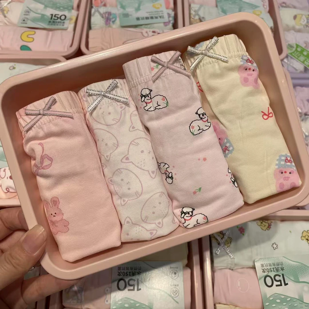 【女孩棉平角裤】女童无骨a类卡通舒适透气幼小大童底裤