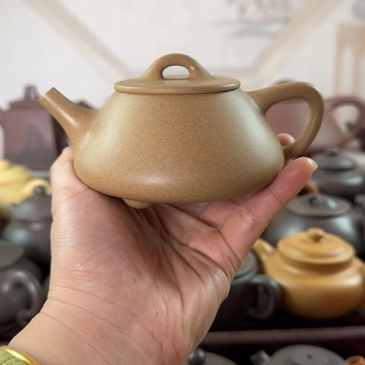 紫砂茶壶墨绿泥料200cc