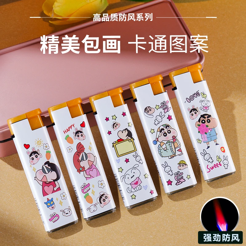 新款可爱卡通一次性防风打火机耐用家用创意个性图案商超批发火机