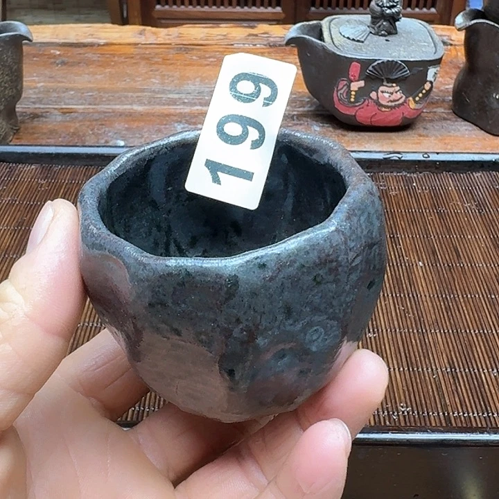 纯手工制作粗陶茶具