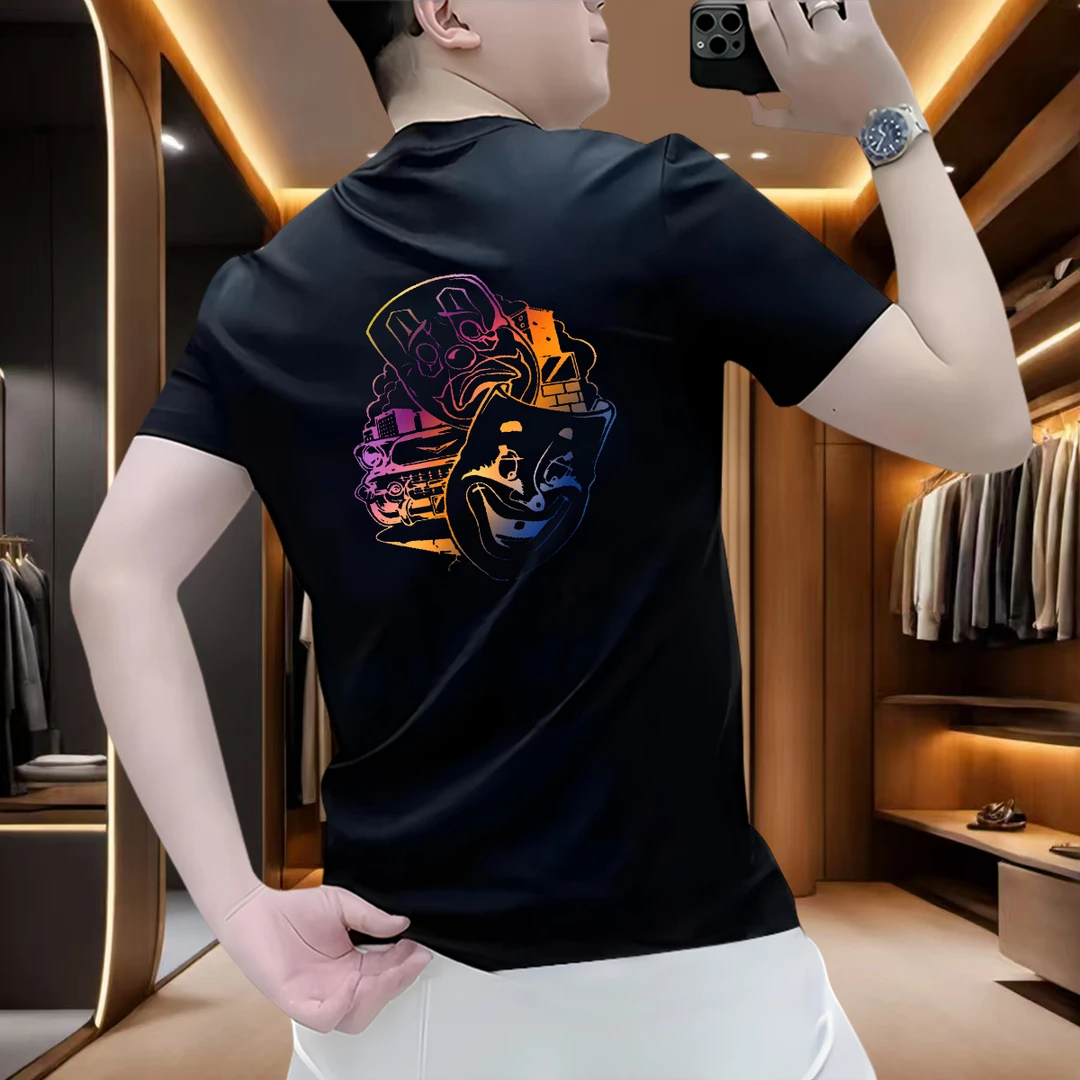 设计师男装高级感2026夏季新款男士t恤短袖潮牌休闲百搭半袖上衣