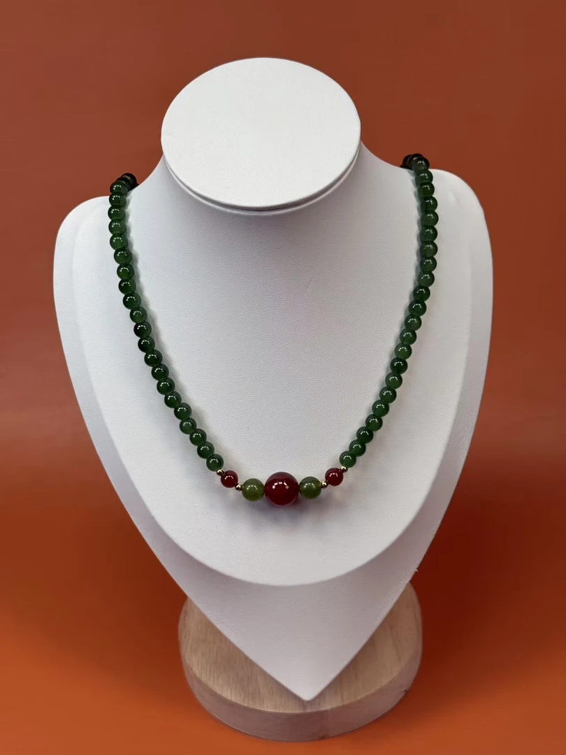 朱朱专属菠菜绿琉璃（6mm）三圈手链（无礼盒）MK1057