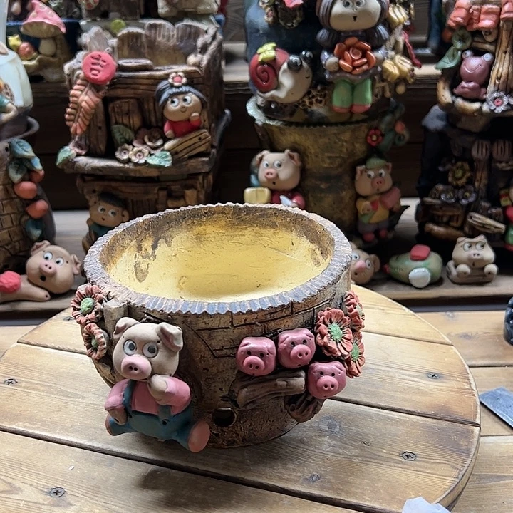 嘻哈多肉花盆百搭