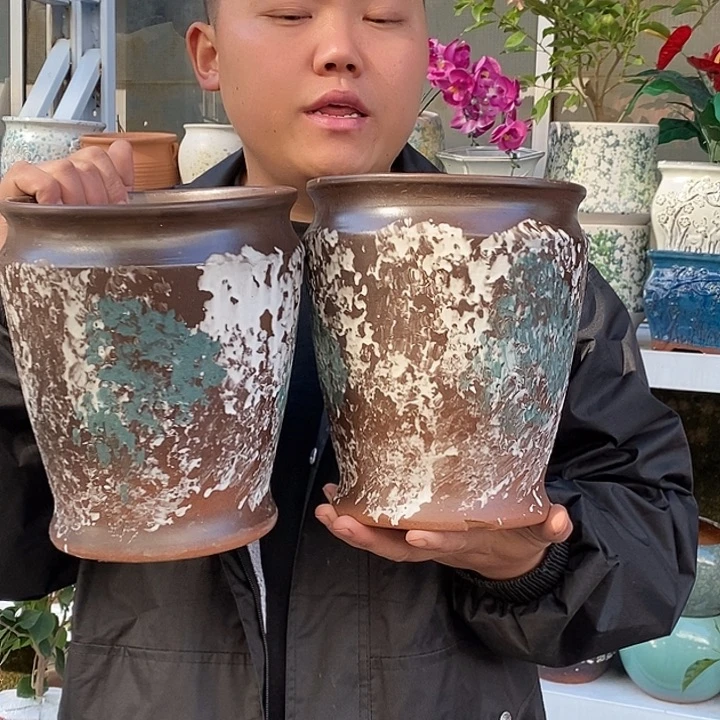 紫砂花盆口18高23福利