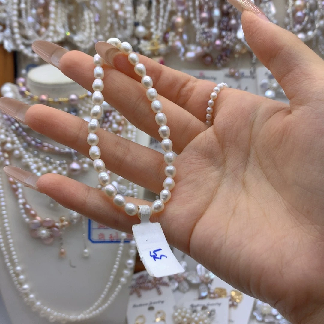 季***夏合金淡水珍珠耳饰项链