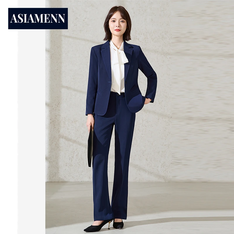 品牌大码女士西装套装春秋气质女神范职场面试正装高级感西服外套