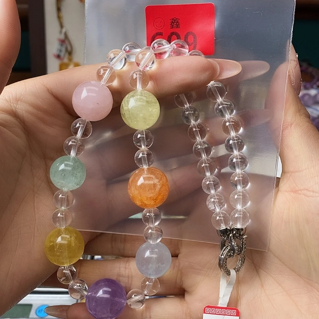 未镶嵌水晶手链多样性发一