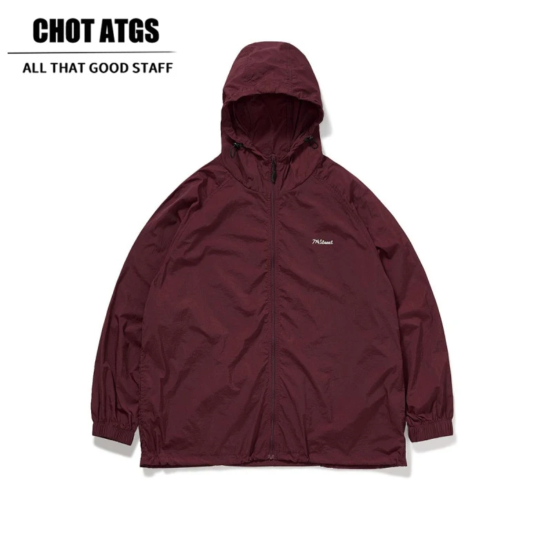CHOT ATGS秋季新款美式夹克连帽外套男士休闲日系户外外套防晒服