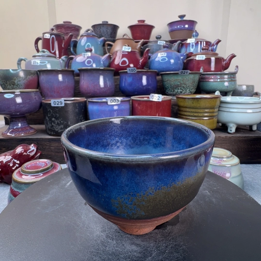 开播福利气炭混烧半螺纹鸡心杯满容150ml