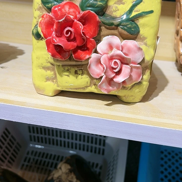 瓷片花盆多肉艺术品植物