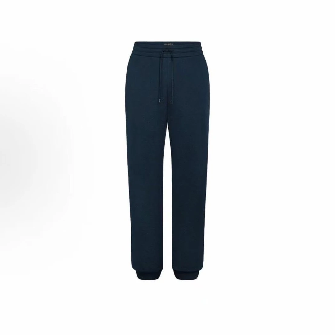 未使用 LouisVuitton/路易威登 蓝色浮雕束脚裤 M码 BB10178