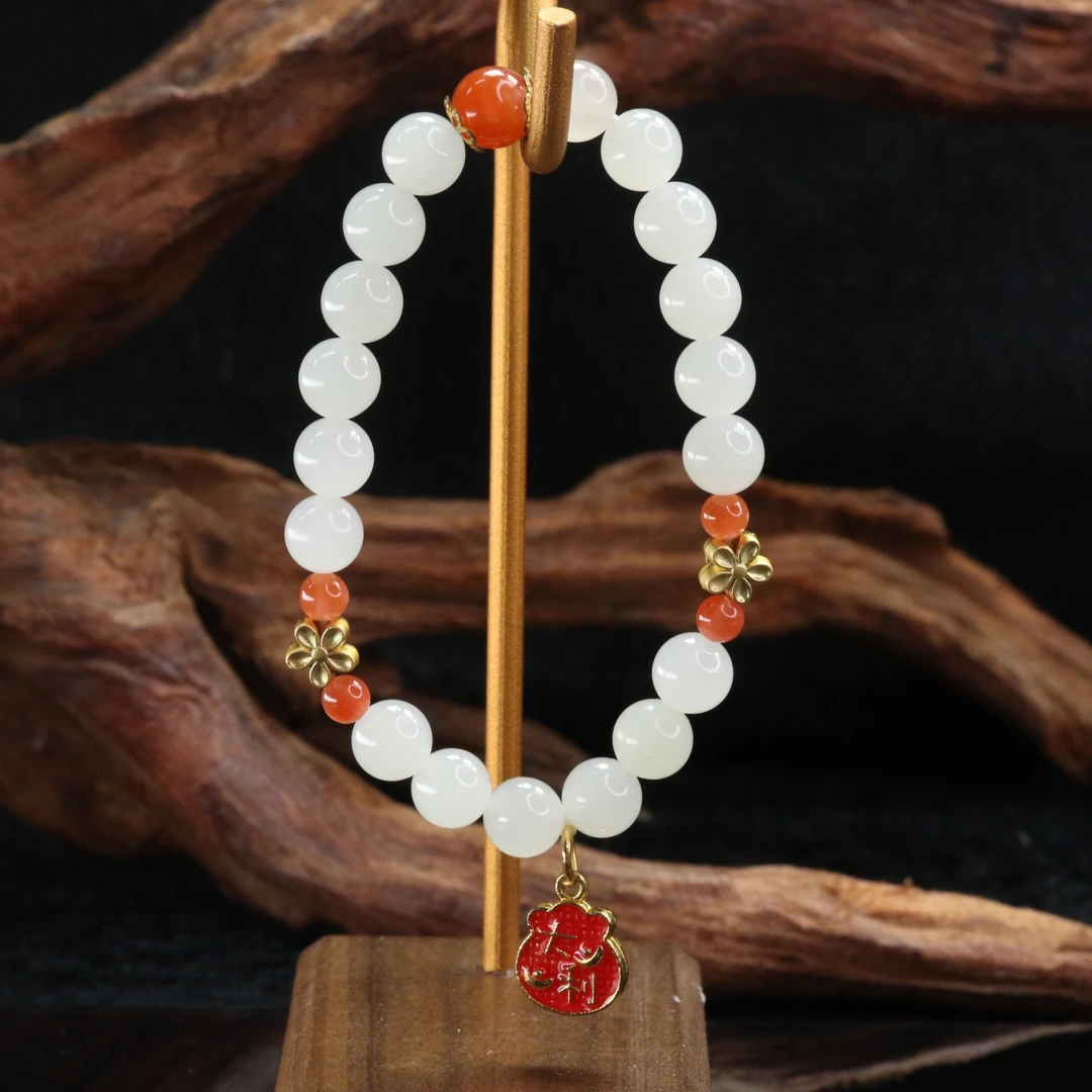 lot4和田玉一级白手串/600452厦门保利拍卖