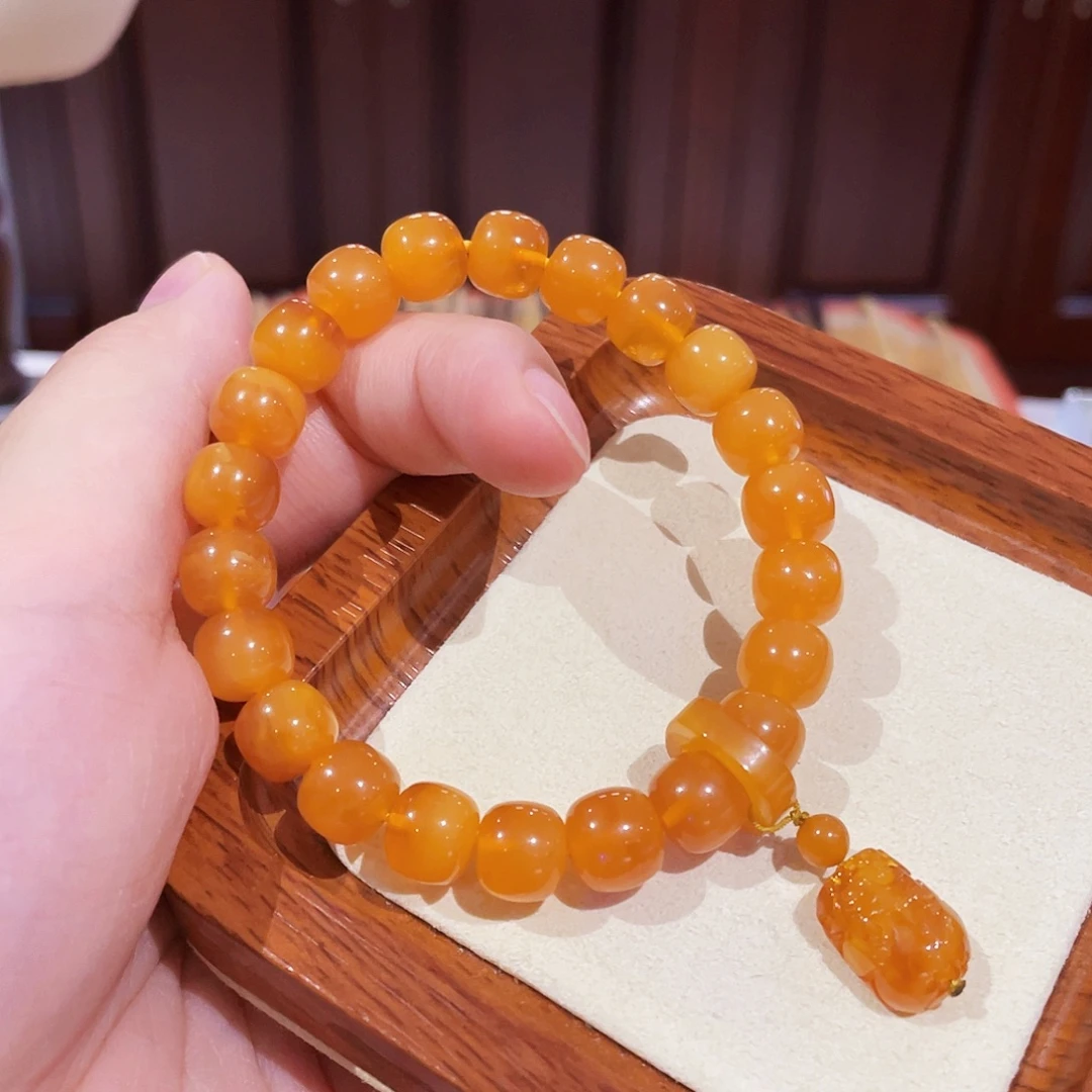 未镶嵌蜜蜡手链手串