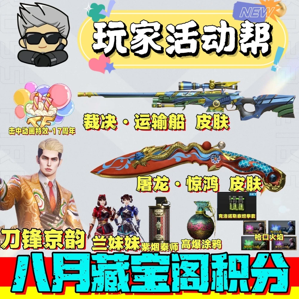 CF穿越火线邀请好友积分屠龙惊鸿裁决天津运输船皮肤皇龙戒召集币