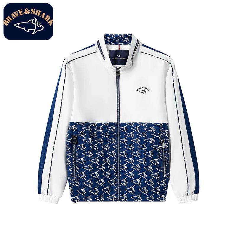 BRAVE&SHARK/勇士鲨鱼男士时尚夹克春秋男款潮流茄克202
