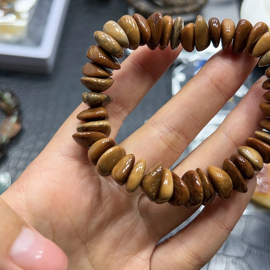 银S925镶嵌手链烟晶库克单圈