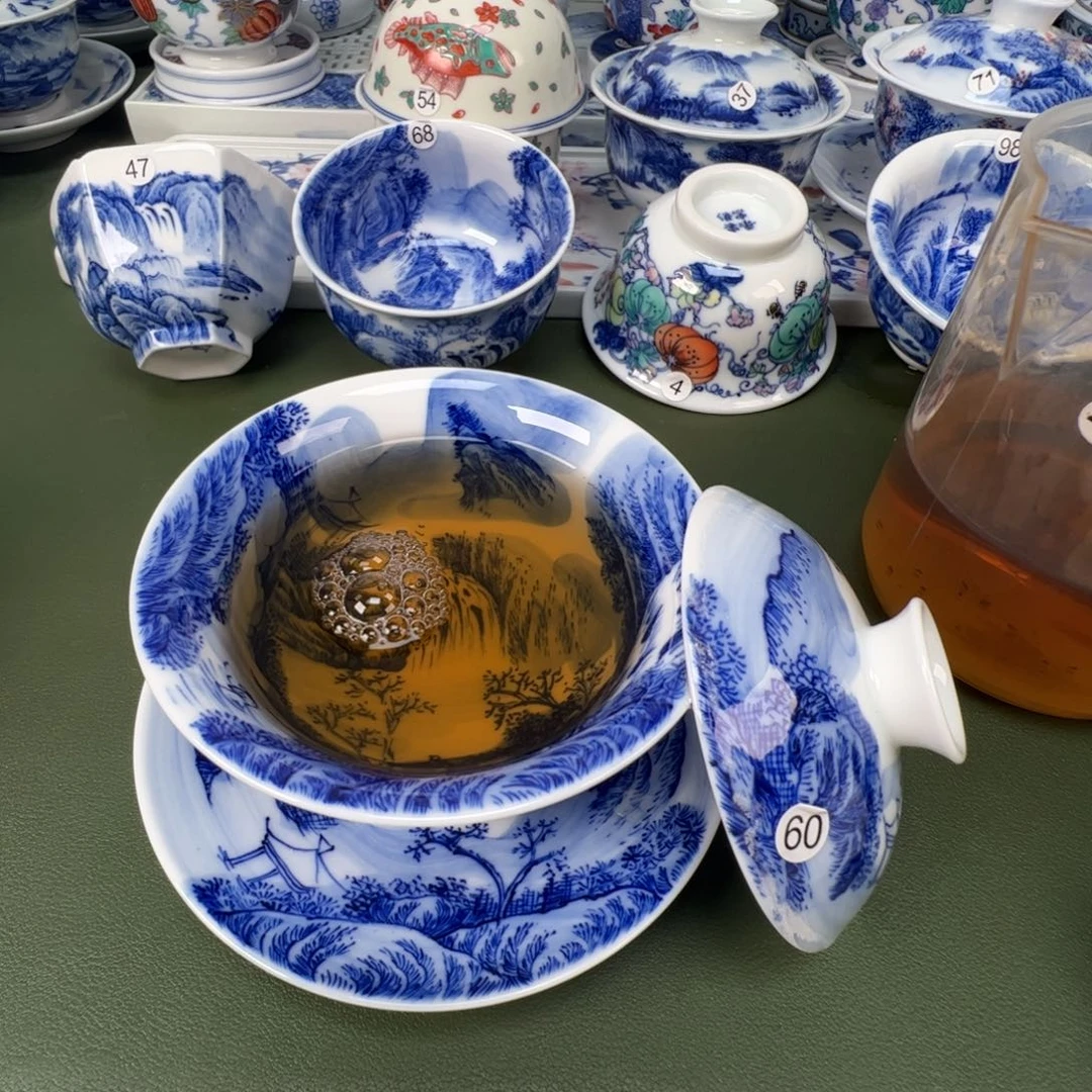 景德镇纯手工纯手绘茶具木木60