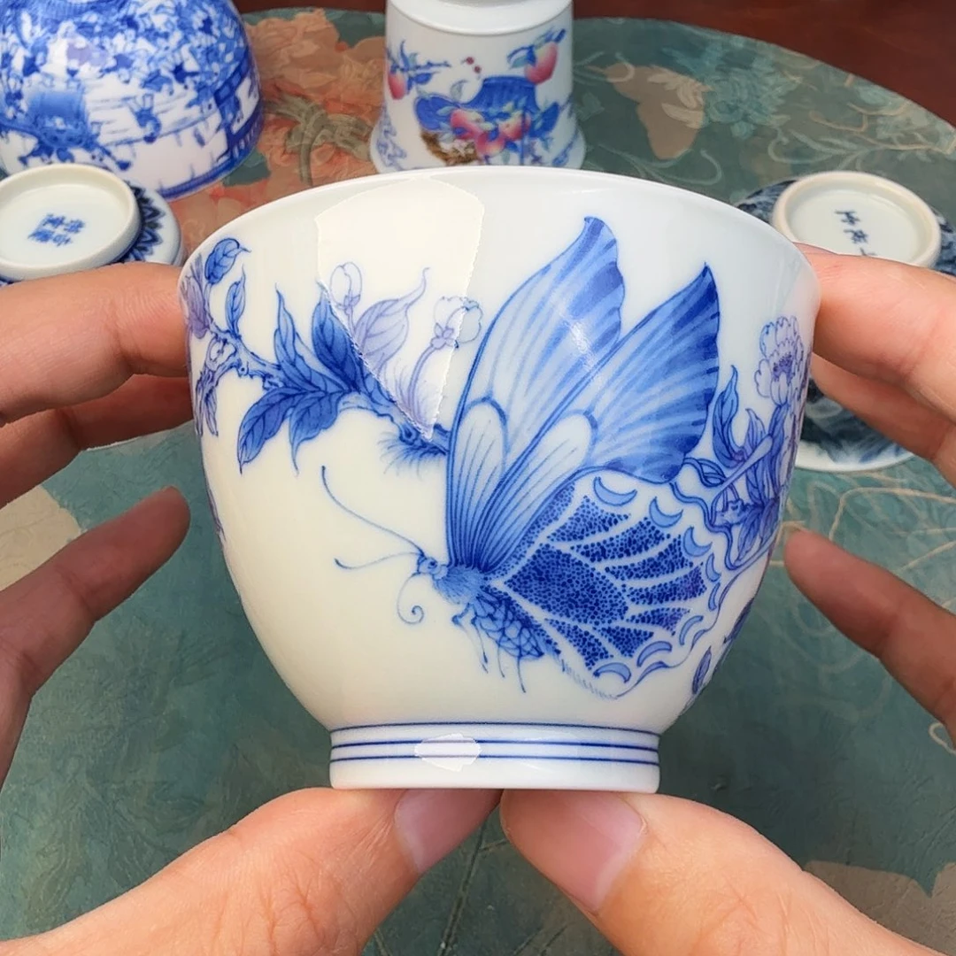 应***泥现代景德镇全手工全手绘茶具