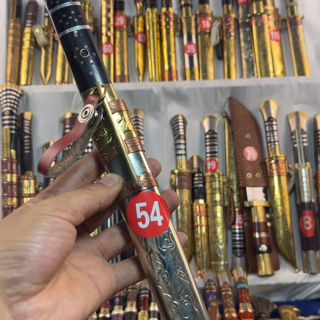 腈纶白铜十样锦折花刀