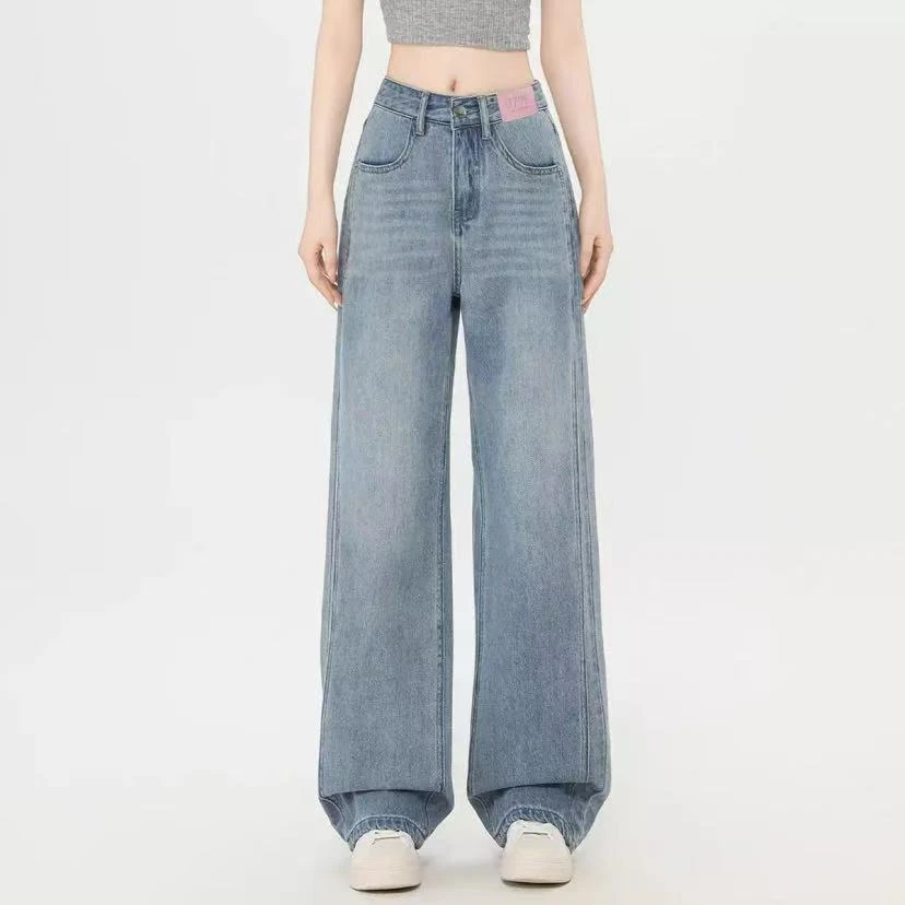 4331-4340时尚女装牛仔阔腿微喇直通裤