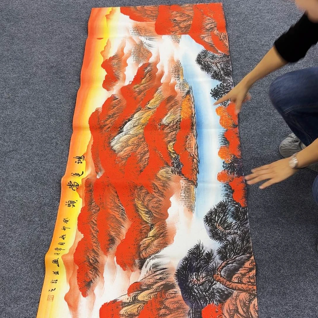 国画作品小姐姐放漏中