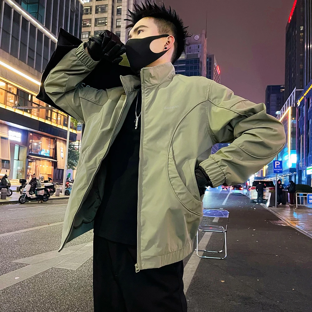 男士新款外套2025春秋季潮流立领休闲外衣痞帅高级感男装夹克上衣