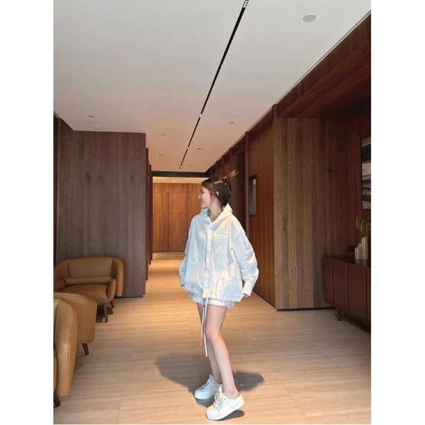 BETTER JOELAY -【广岛来信】百搭套头连帽衬衫宽松时尚休闲风Z4548