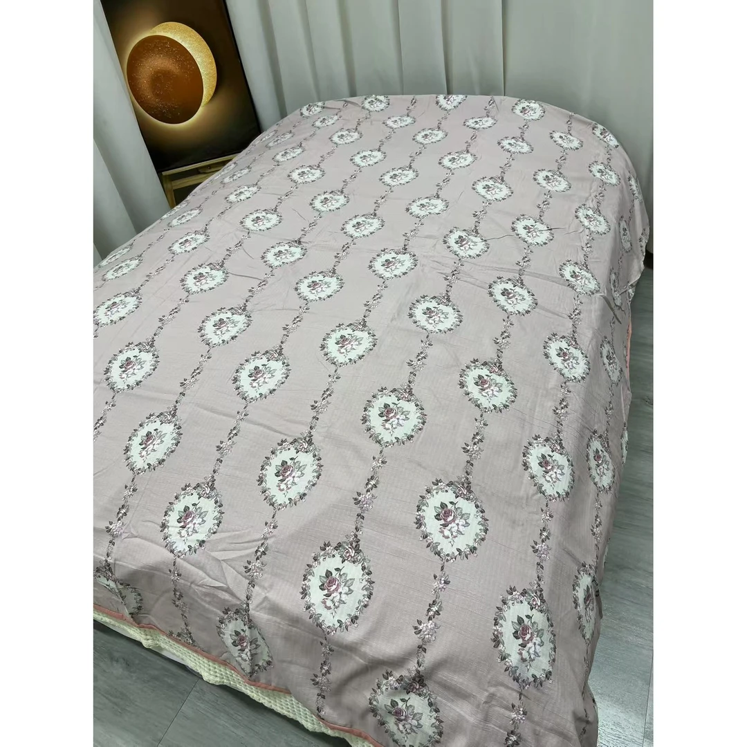 （200*230被套）花季-粉色有氧柔软亲肤小竺棉被套