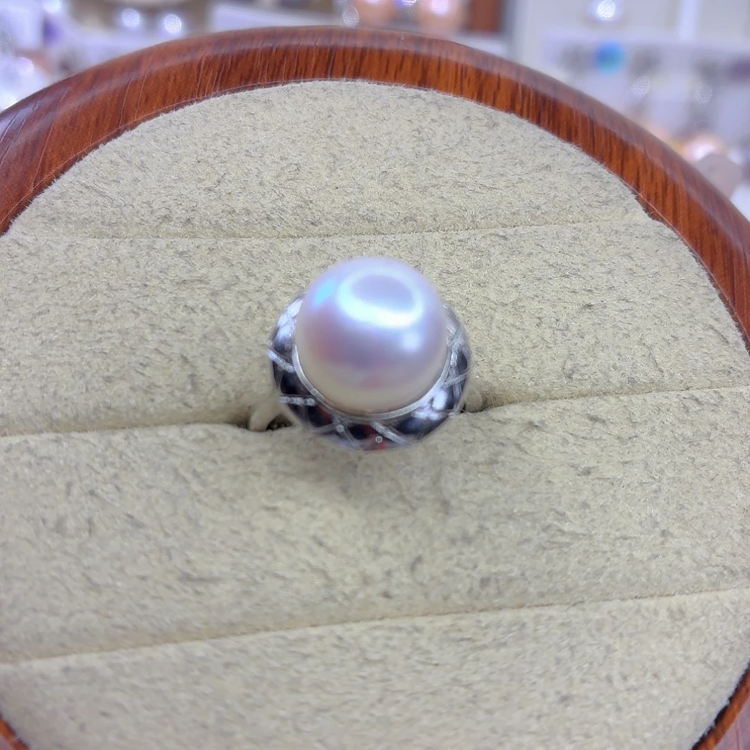 合金淡水珍珠戒指