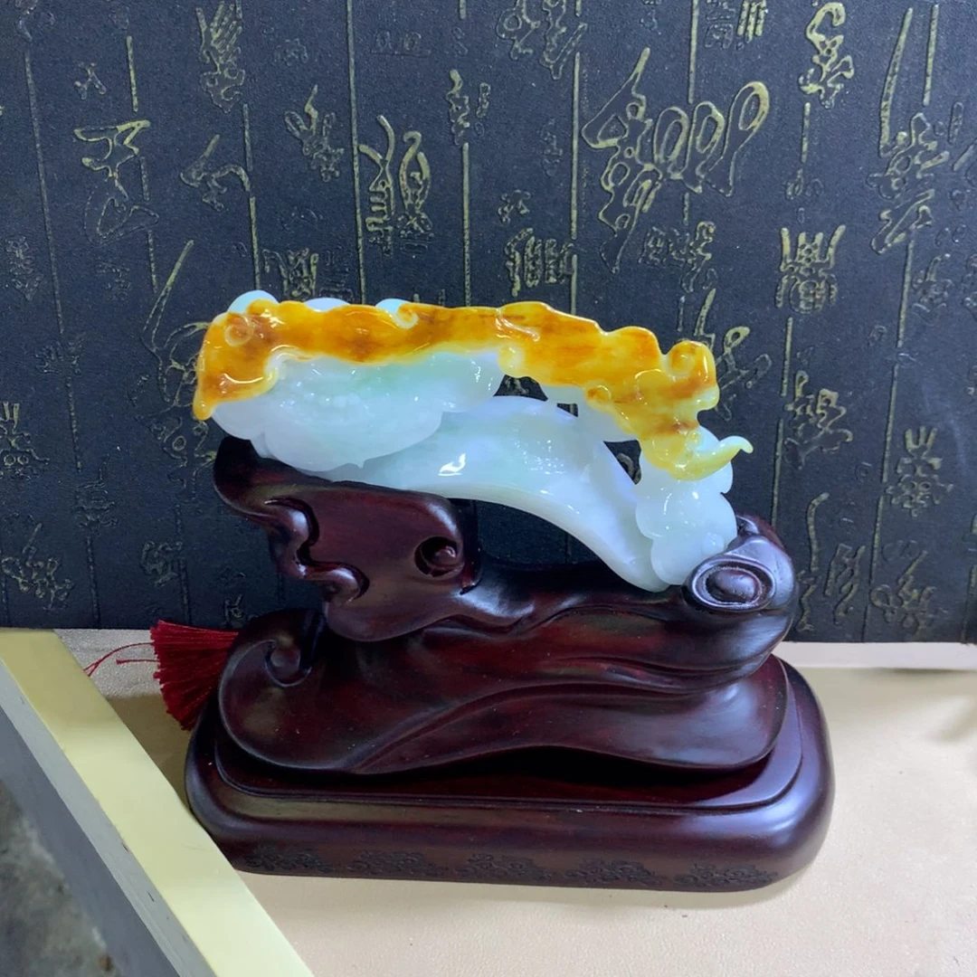 翡翠摆件未镶嵌居**竹