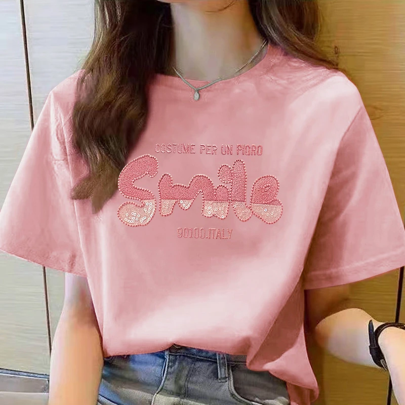 【6-4彩】2025纯棉男女同款纯棉T恤短袖t恤男女夏季ins潮牌潮