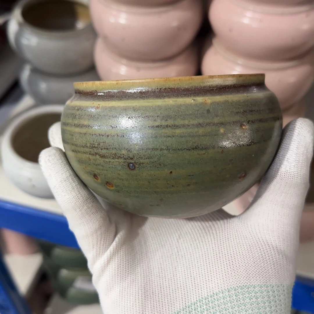 瓷片景德镇手工花盆