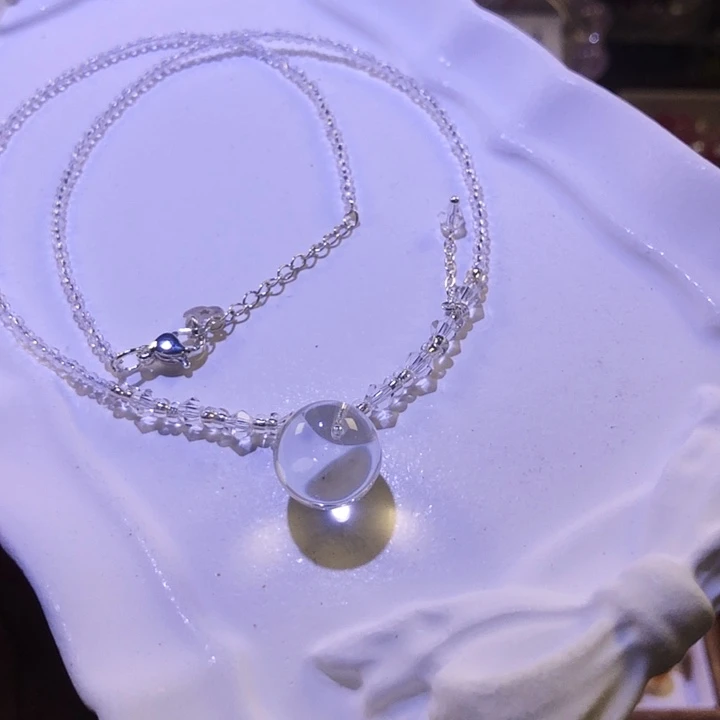 摆件水晶银S925镶嵌吊坠