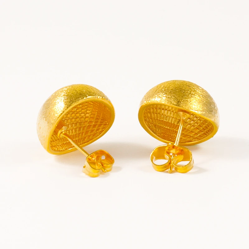 精工拉丝金丸光球耳钉