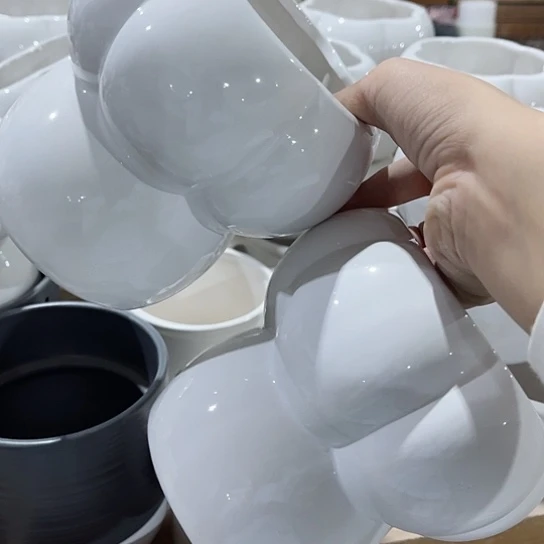 多肉绿植陶瓷花盆，有孔