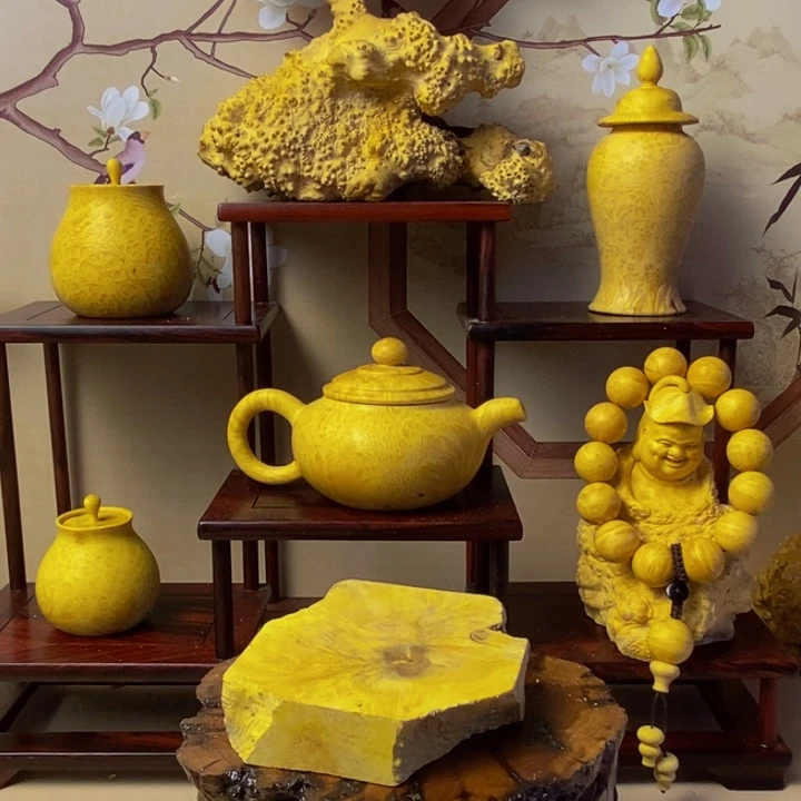 香榧木林*堂黄杨木手把件