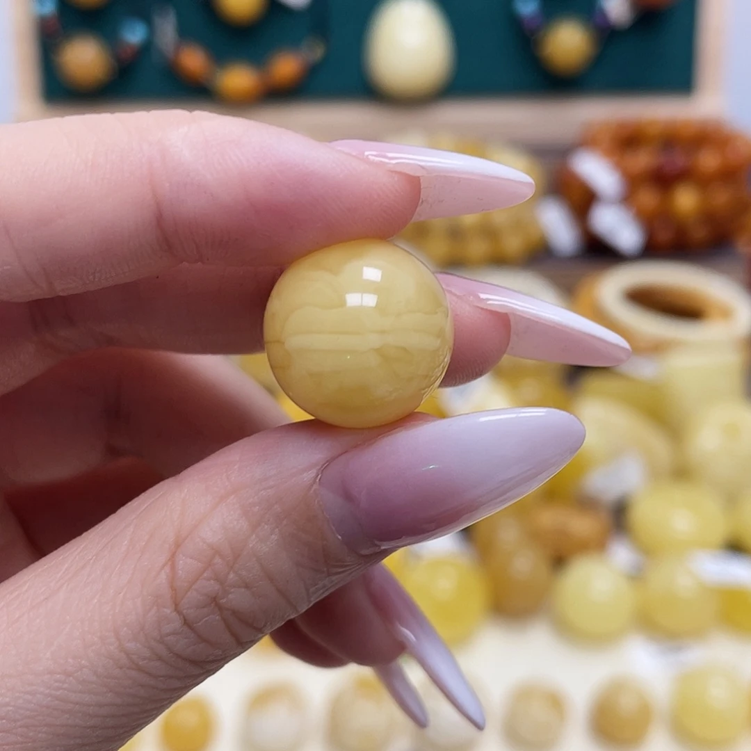 蜜蜡未镶嵌珠宝奇石16.2mm微瑕