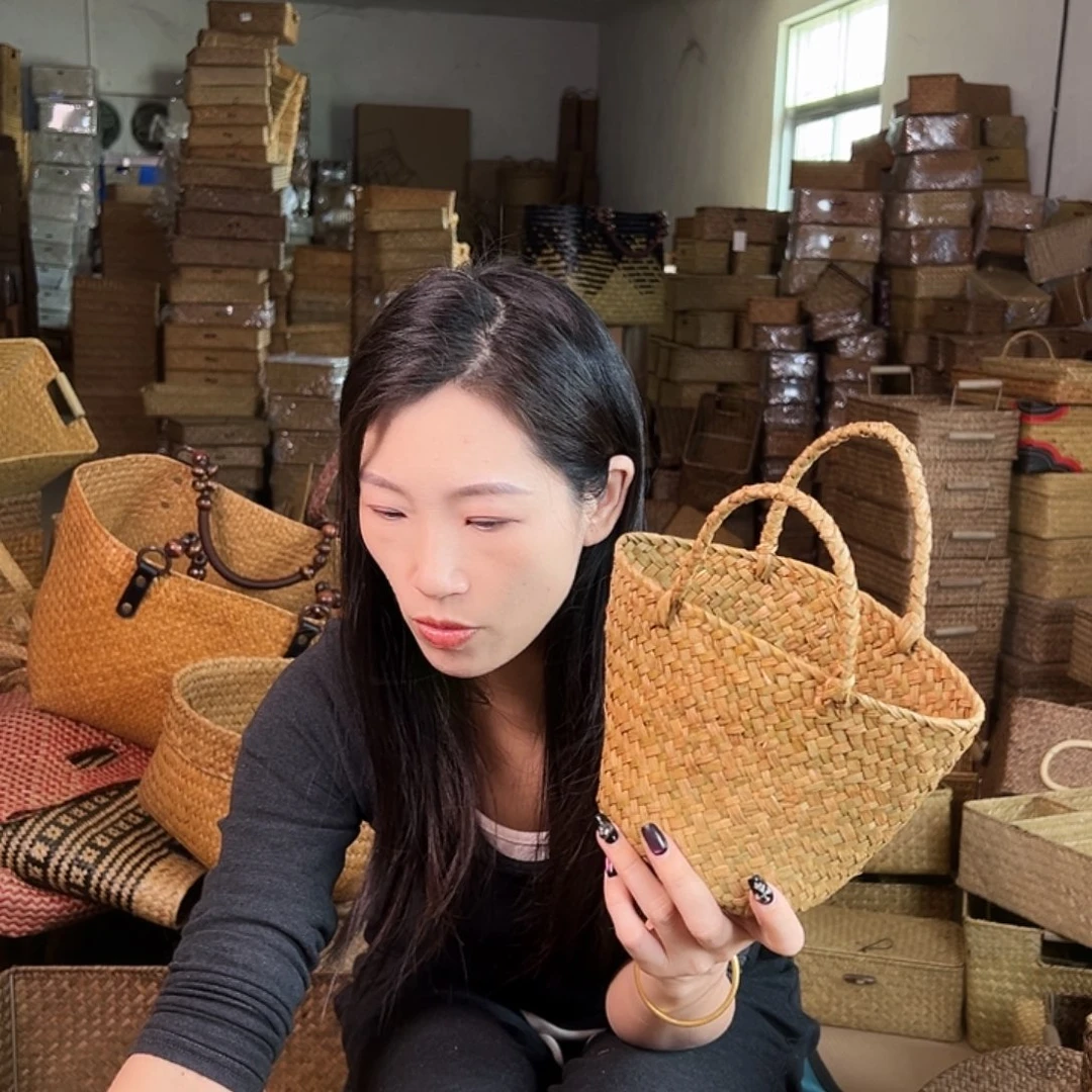 草编包/草编收纳盒带瑕疵