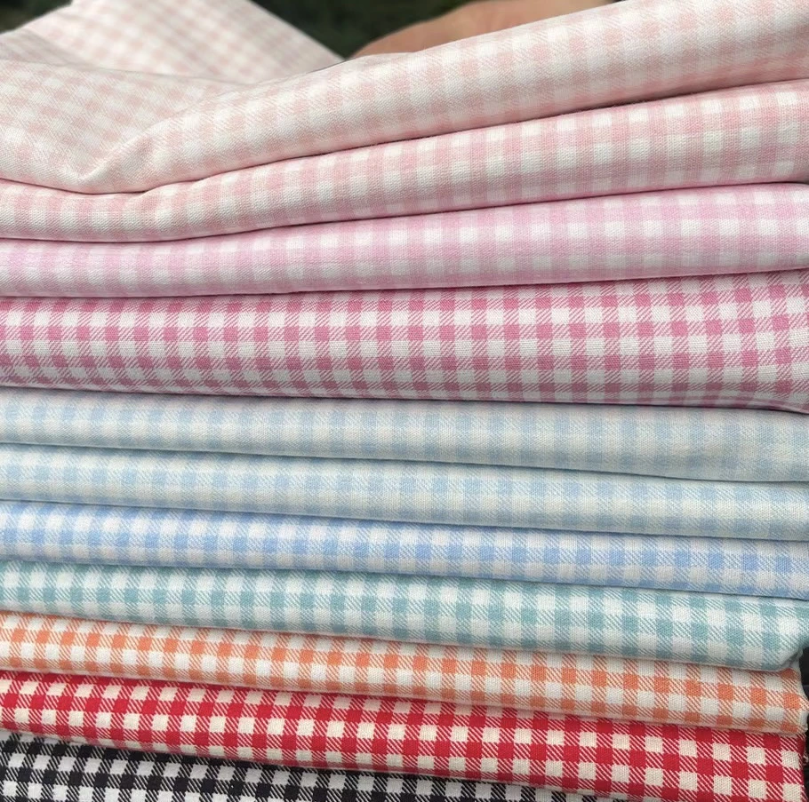 （直播扣号去拍）彩色小格子布料直播间扣号拍做衣服手工DIY面料