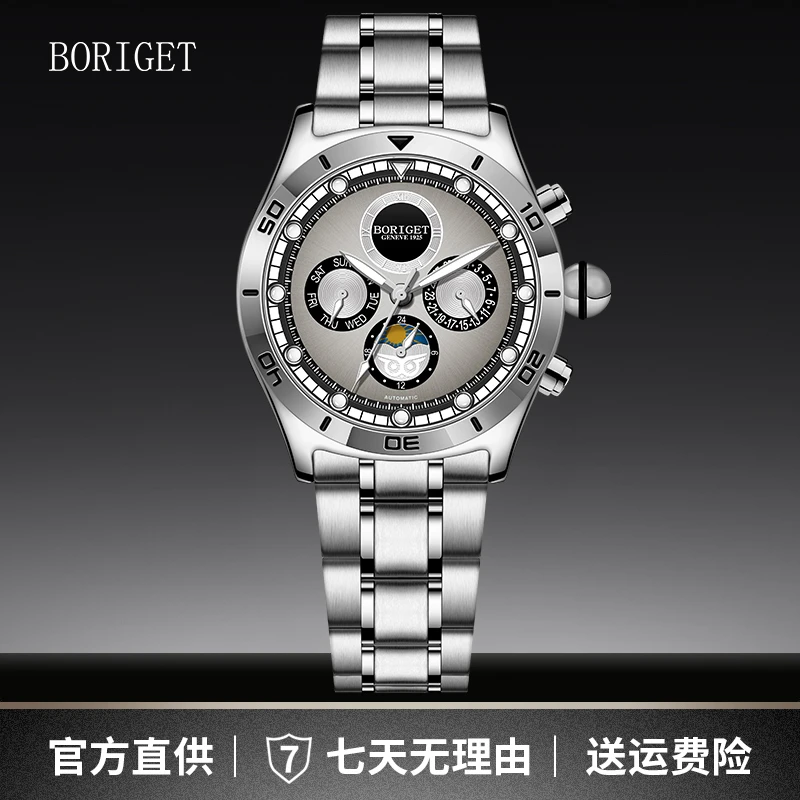 BORIGET 2025新款发布【猫头鹰】系列轻奢潮流自动多功能机械腕表