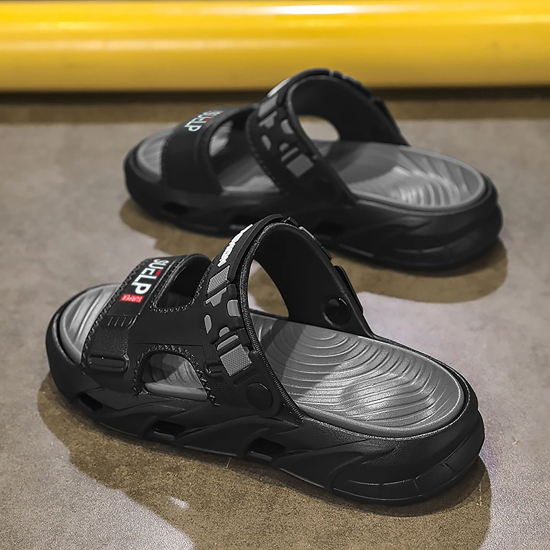 凉鞋男士夏季2025新款外穿软底高根透气凉鞋防滑厚底沙滩鞋