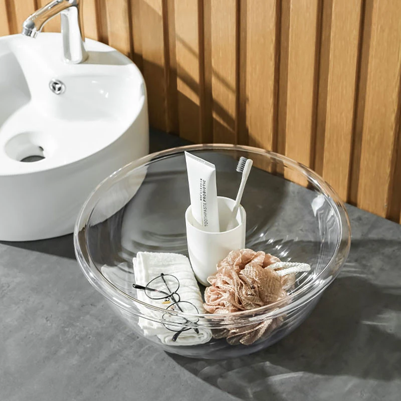 水盆脸盆加厚家用小号透明洗脚盆耐用面盆塑料盆大号洗脸盆