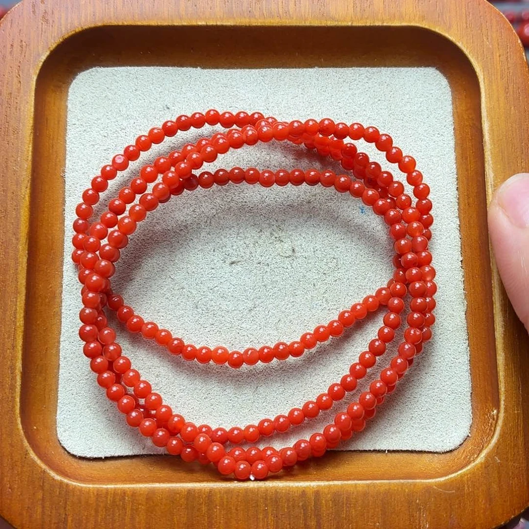 南红玛瑙未镶嵌珠宝奇石3mm