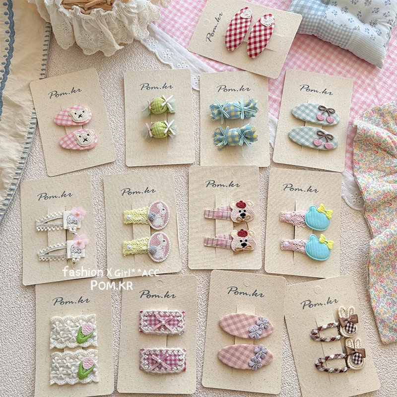 春日新款韩系卡通可爱儿童少女百搭甜美女童宝宝侧边刘海夹发卡