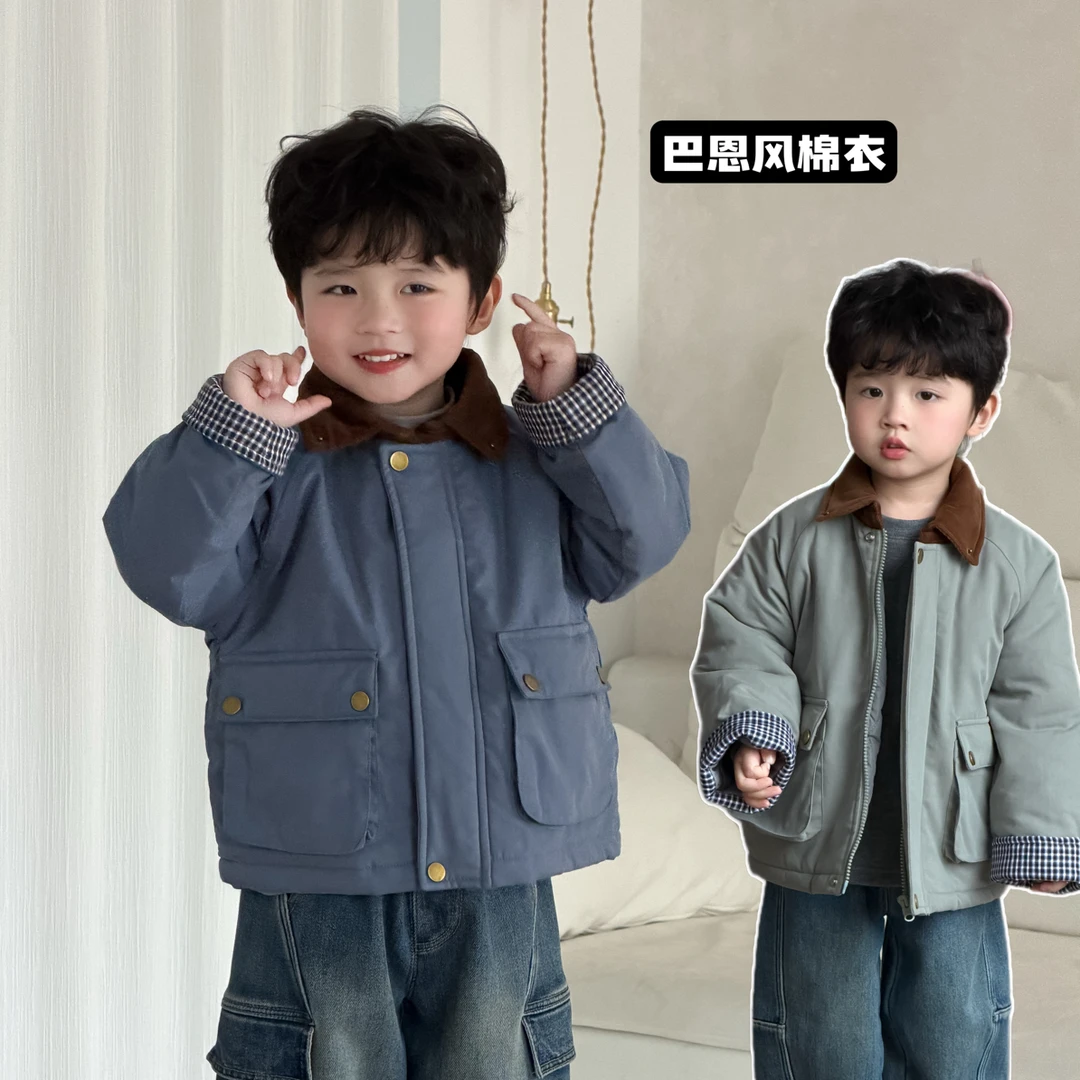 11/26【巴恩风棉服】中小童冬季男女翻领棉服